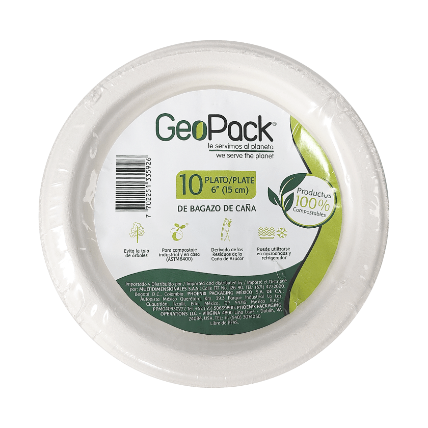 Plato Geopack 15 cm 10 Unidades