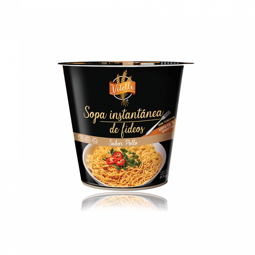 Sopa Instantánea de Fideos Vitelli Pollo Picante 65 g