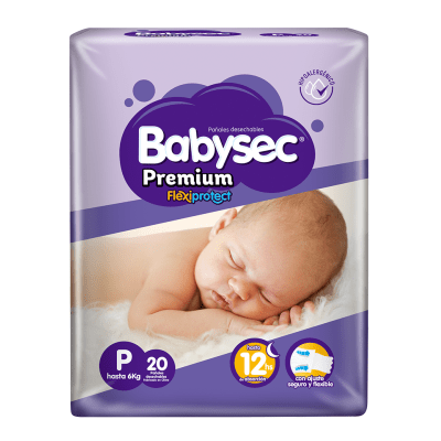 Pañal Babysec Premium Pequeño P Paquete 20 Unidades