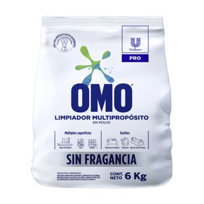 Detergente en Polvo Omo Multipropósito Sin Fragancia 6 Kg