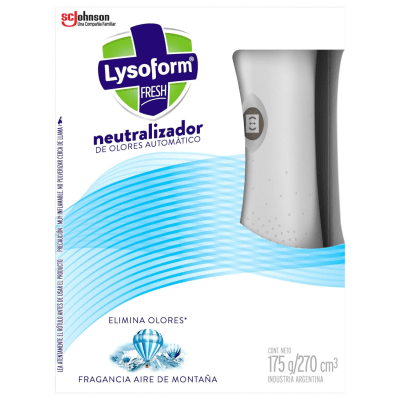 Desodorante Ambiental en Aerosol Automático Lysoform Aire de Montaña 175 g
