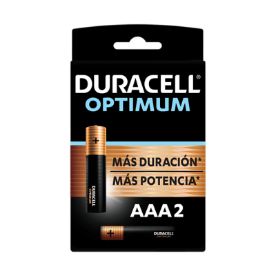 Pila Alcalina Duracell Optimum AAA 2 Unidades
