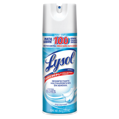 Desinfectante en Aerosol Lysol Antibacterial Crisp Line 340 cc