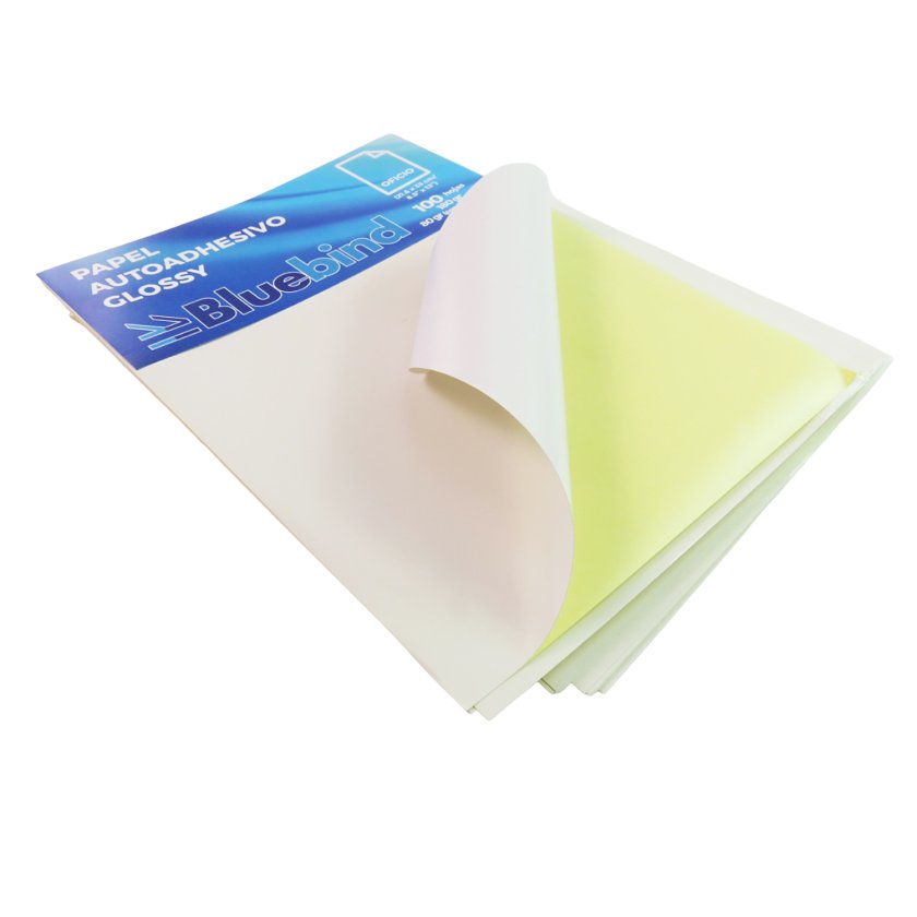 Papel adhesivo blanco tamaño postal para láser x 30 hojas