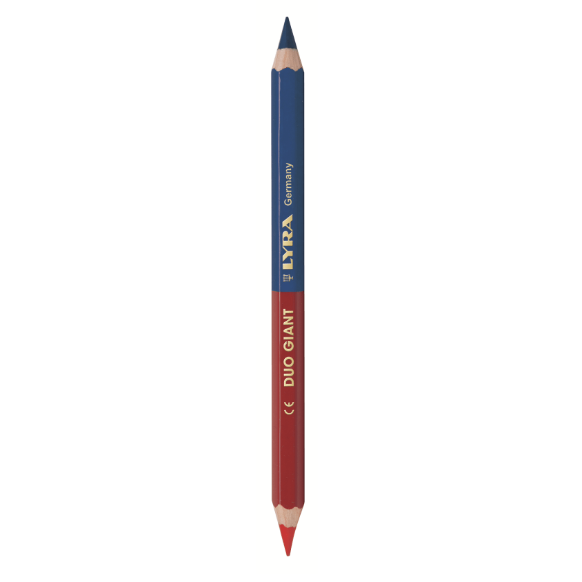 Lápiz bicolor rojo/azul grueso