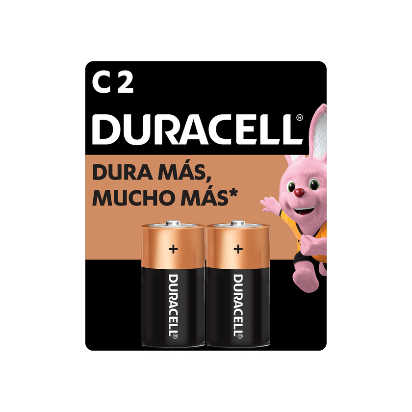 Pack de 2 pilas Medianas C - Duracell