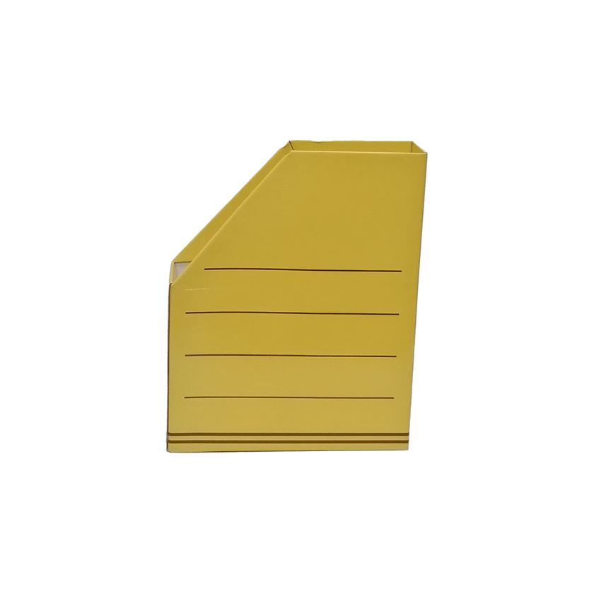 Caja De Archivo Revistero Oficio Amarillo N22 Lomo 9.5 Cm