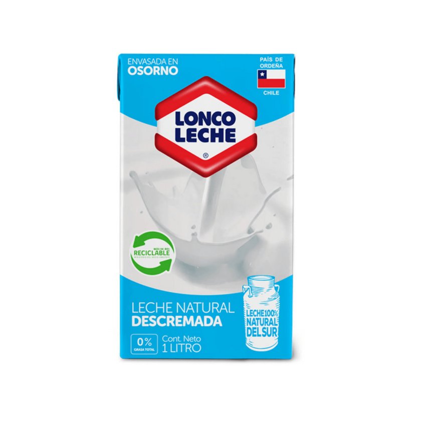 Leche sin lactosa Lonco Leche Litro