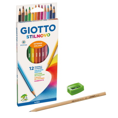 Lápis de cor Giotto > Stilnovo Acquarell Pack 24 Lapices Colores  Acuarelables Hexagonales Mina 3.3 MM Madera Colores Surtidos - F25580000 -  Giotto