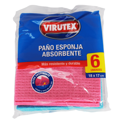 Paño Microfibra Azul Paquete 5 Unidades Virutex Pro